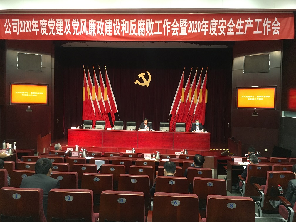 天辰公司党委召开2020年度党建及党风廉政建设和反腐败工作会暨2020年度安全生产工作会议